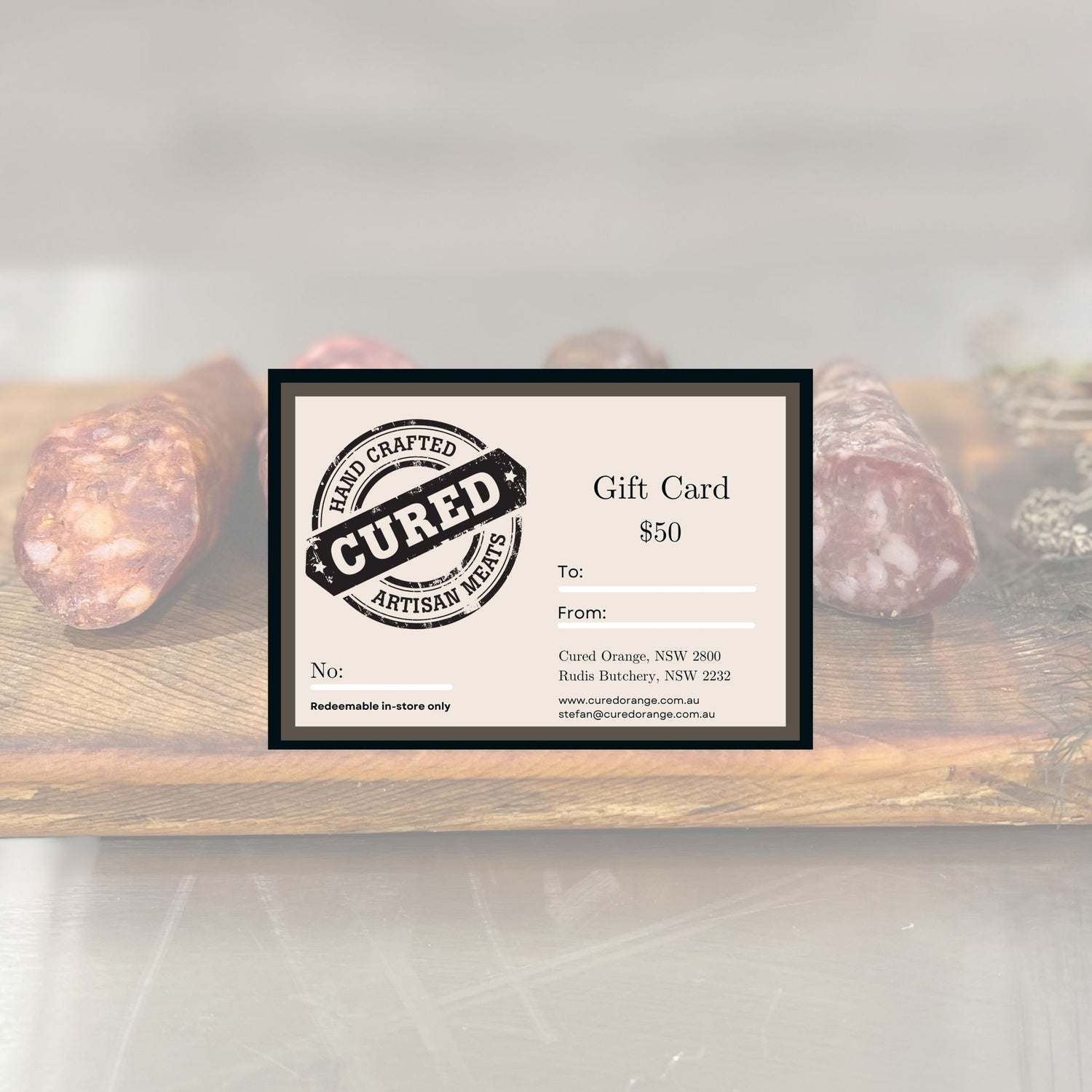 Cured Orange NSW $50 Gift Card